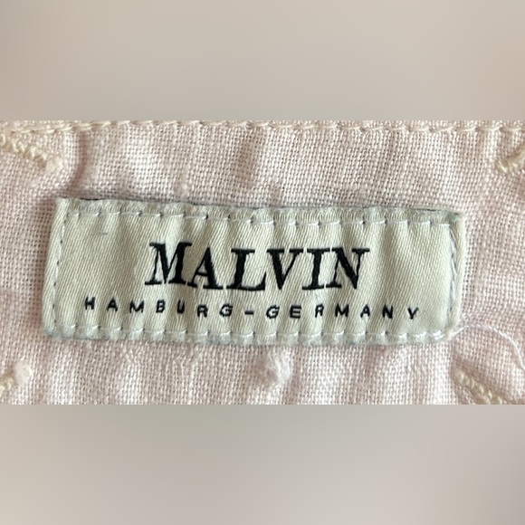 Malvin blush pink linen tunic length blouse with pintuck pleats Sz XL - Picture 7 of 7